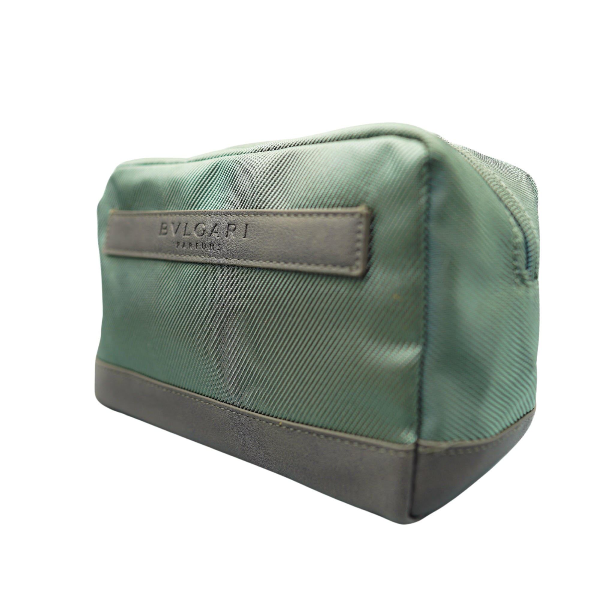 Bvlgari Parfums Herren Kulturtasche Olivgrün