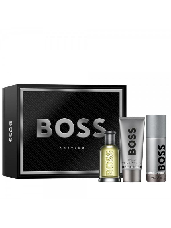 Boss Bottled EDT 100 ml + Duschgel 100 ml + Deodorant Spray 150 ml