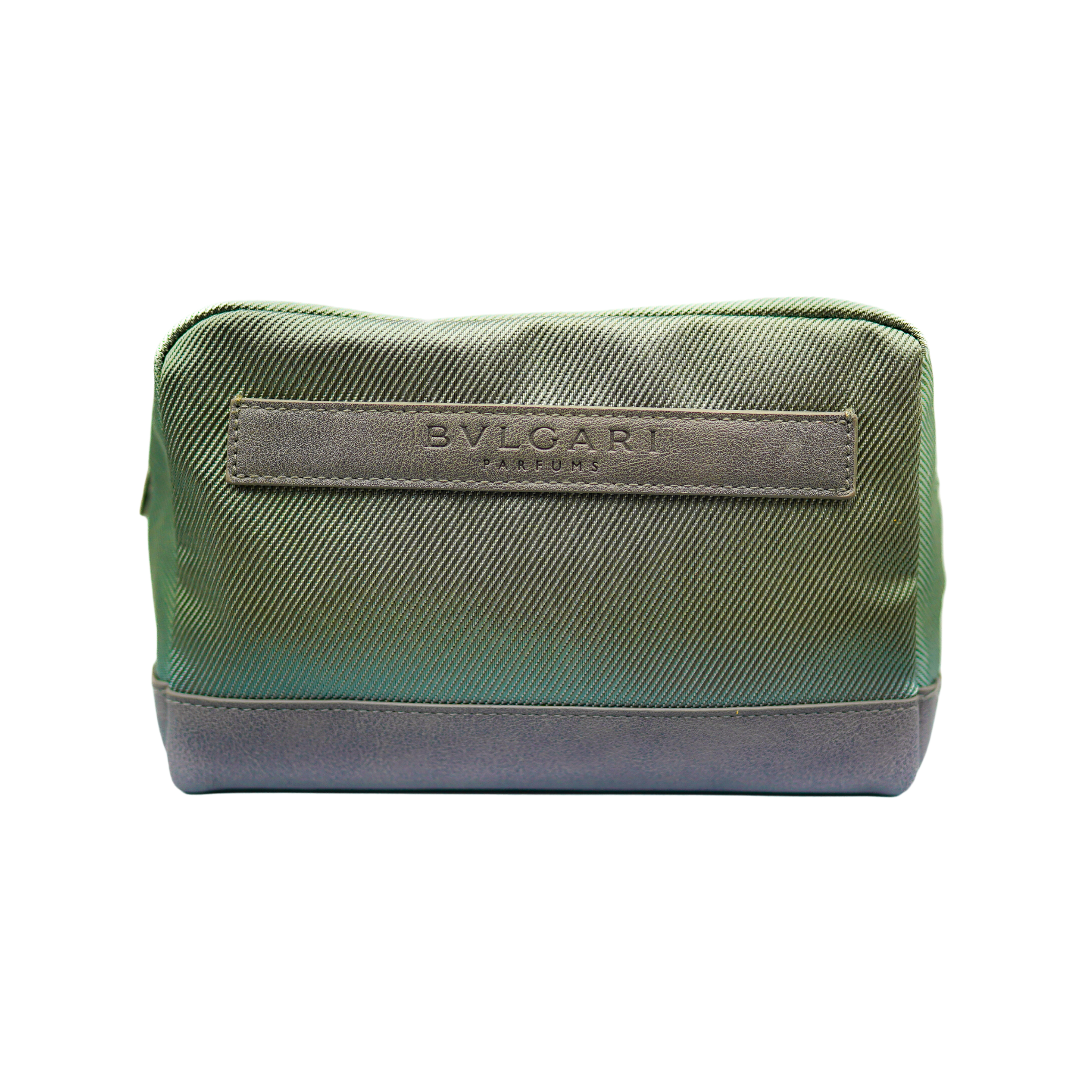 Bvlgari Parfums Herren Kulturtasche Olivgrün