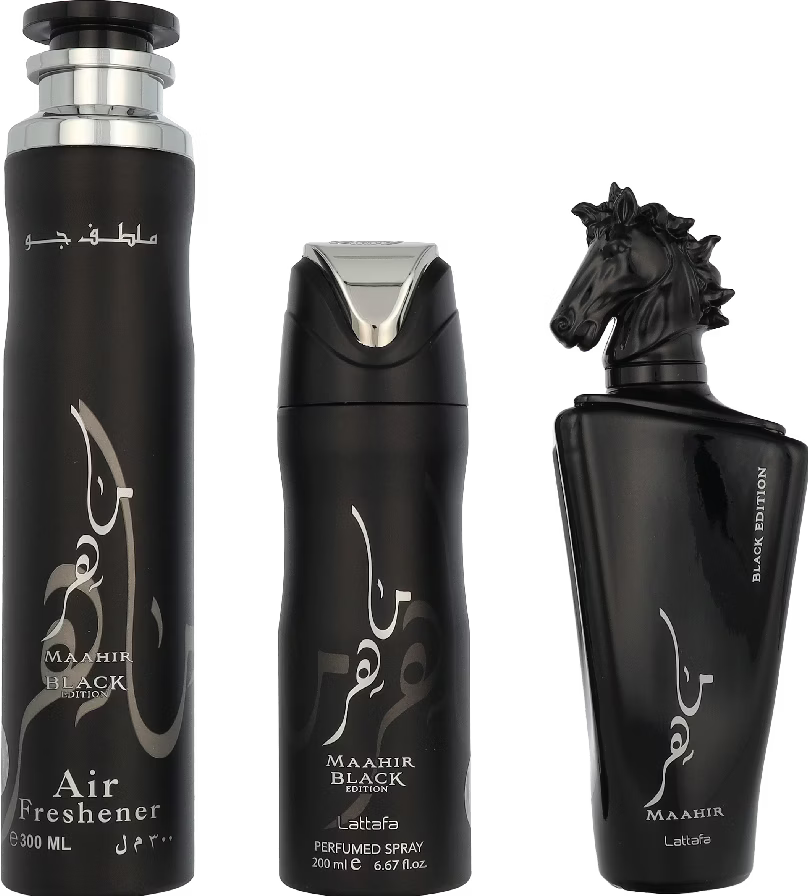 Lattafa Parfumes Maahir Black Edition Set