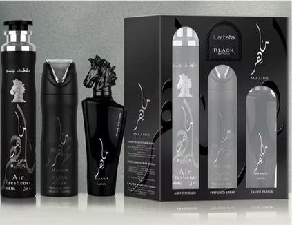 Lattafa Parfumes Maahir Black Edition Set